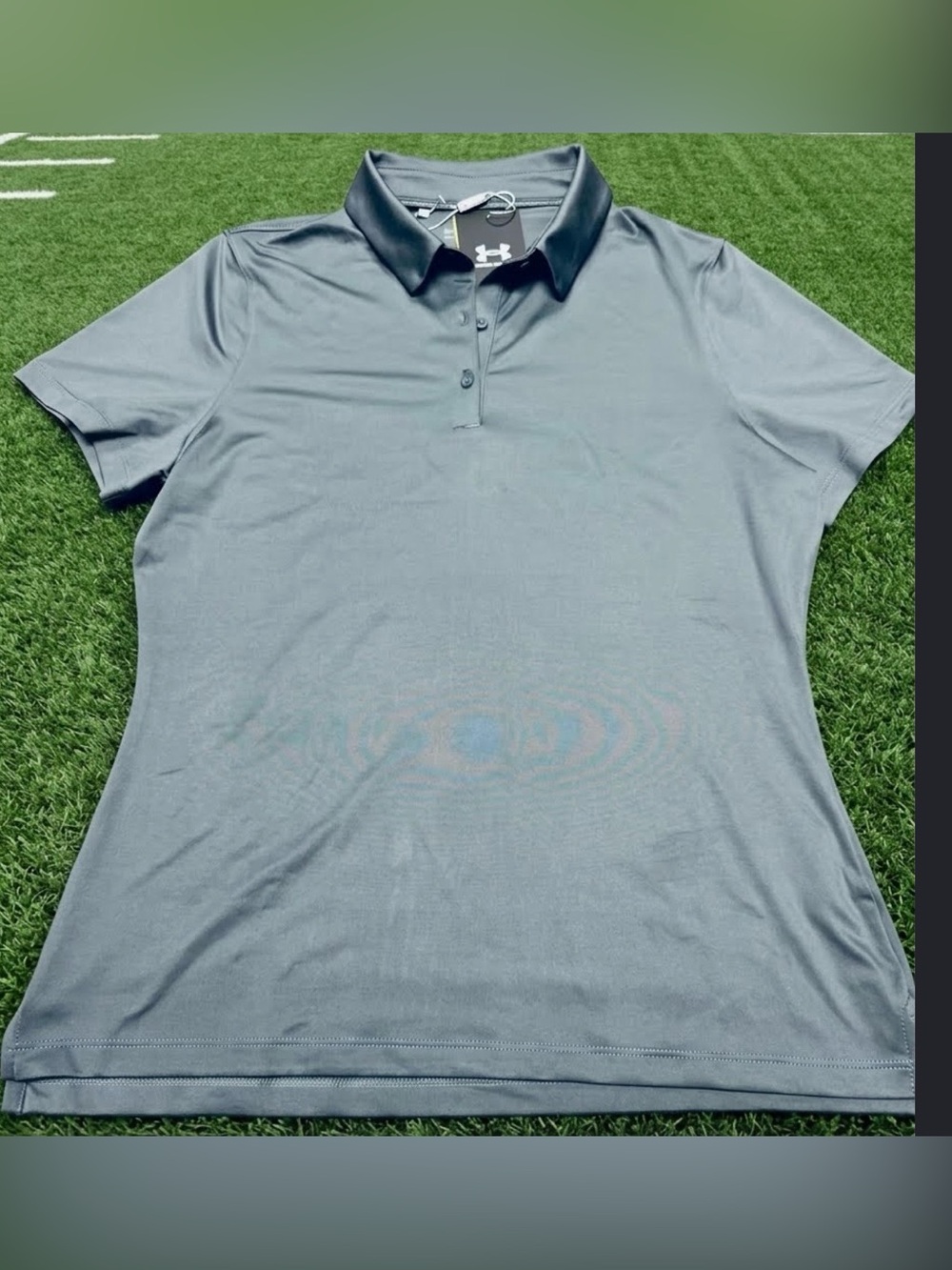 NWT Under Armour Womens Slate Gray Golf Shirt Medium